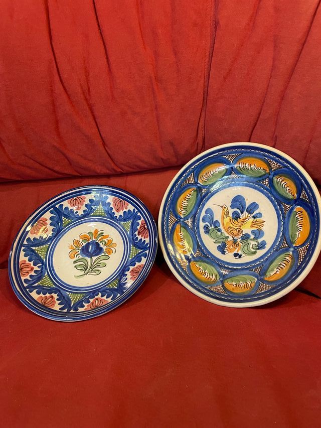 2 Platos Cerámica Manises Siglo XIX