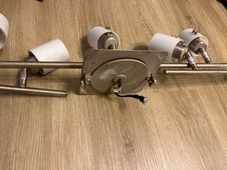 Lámpara de techo 5 focos plateada