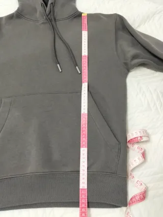 Sudadera gris capucha XXS