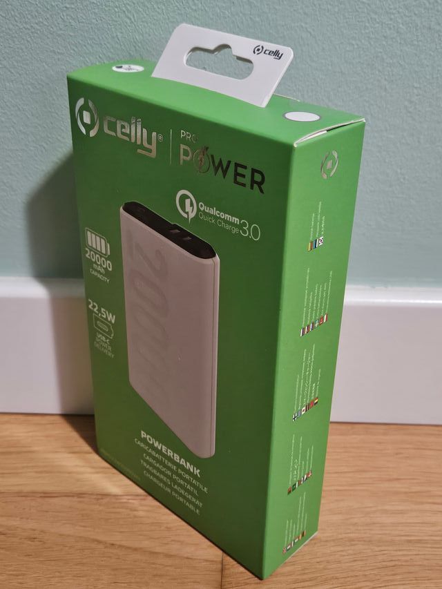 Powerbank 20000mAh 22,5W Celly Qualcomm 3.0