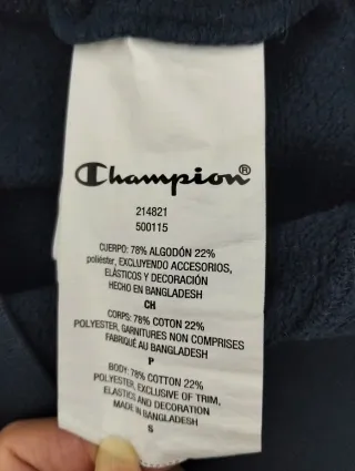 Sudadera Champion Azul Marino Talla S