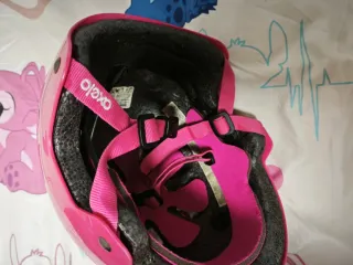 Patines y protecciones niña rosa/morado