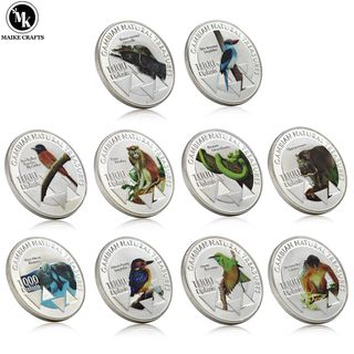 GAMBIA 2015 10 MONEDAS BAÑADAS EN PLATA