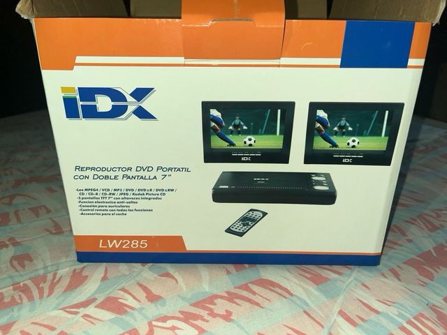Reprod. DVD Portátil Doble Pantalla IDX