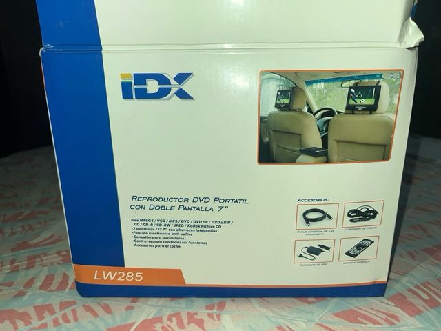 Reprod. DVD Portátil Doble Pantalla IDX