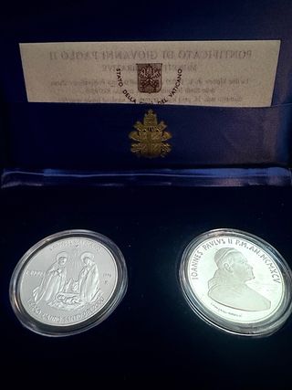 Monedas Plata Vaticano Juan Pablo II