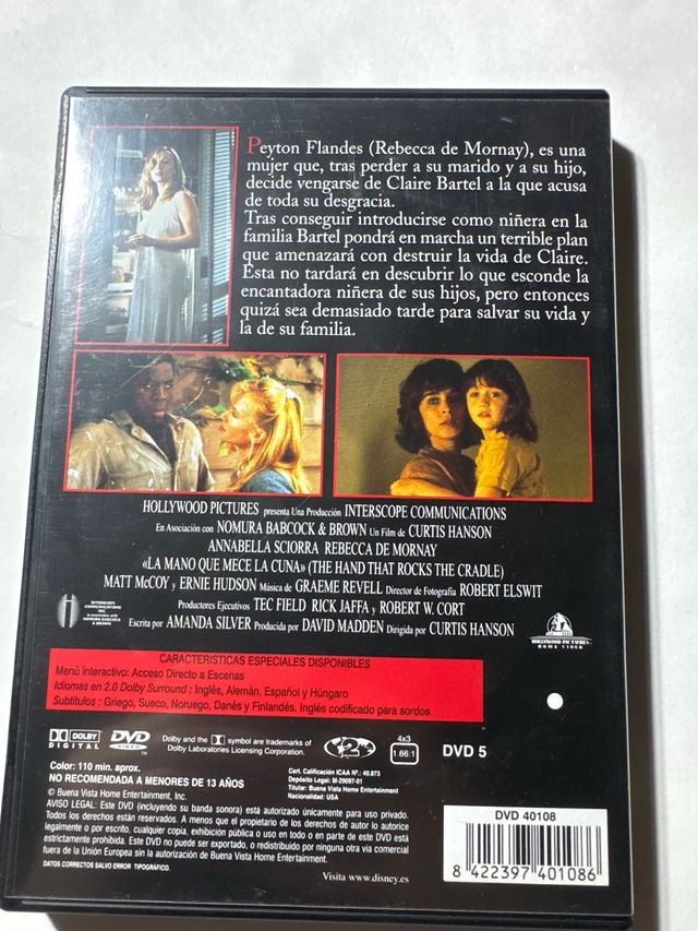 DVD La Mano Que Mece La Cuna