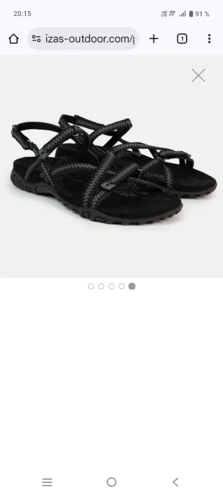 Sandalias trekking mujer Talla 36 negras-Izas