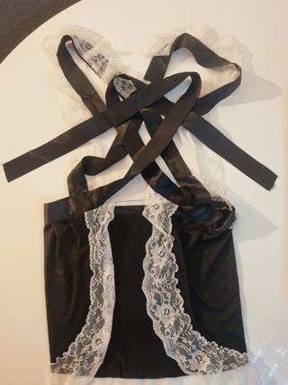 Disfraz Criada Negro y Blanco