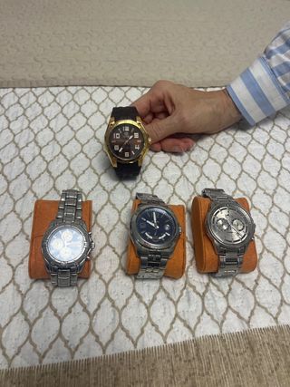 Lote 4 Relojes Hombre Oro y Plata