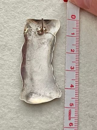 Pendientes plata alargados forma abstracta