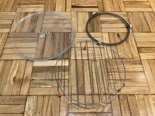 Plato, rejilla grill y aro giratorio microondas