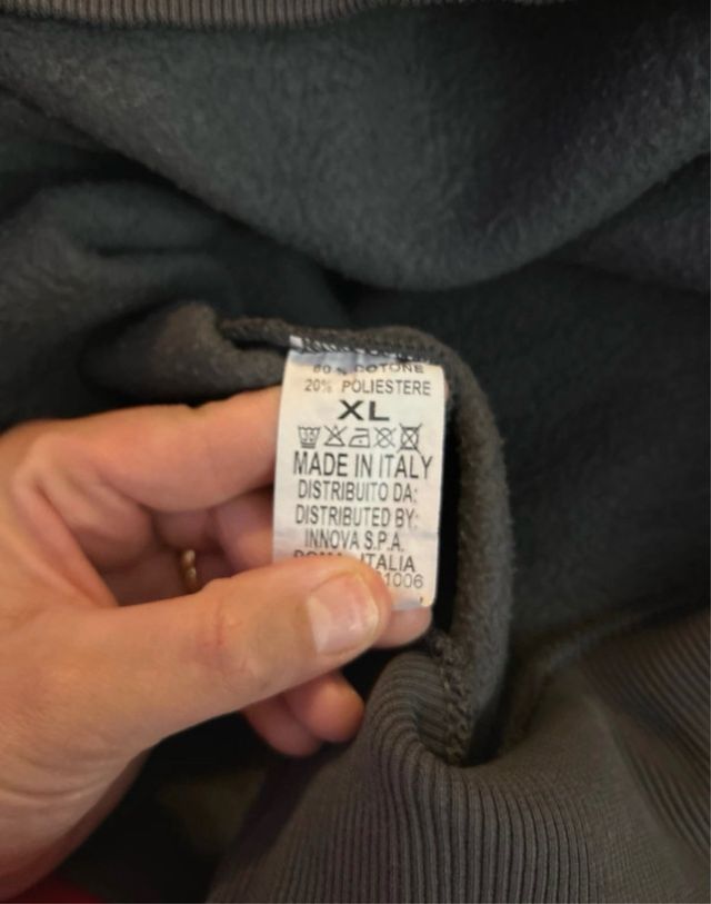 Felpa Pickwick uomo anni '90 grigia/nera