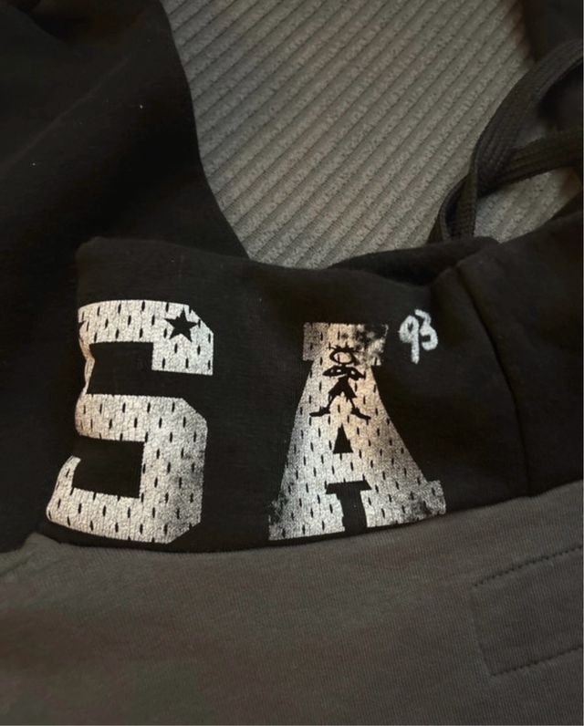 Felpa Pickwick uomo anni '90 grigia/nera