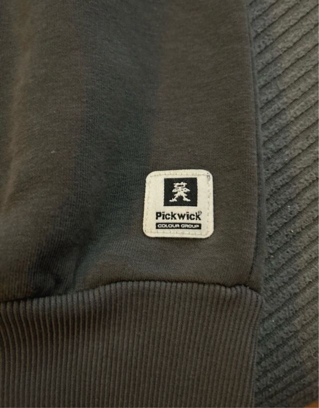 Felpa Pickwick uomo anni '90 grigia/nera