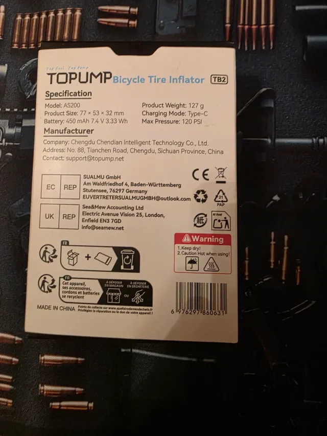 Inflador Bicicleta TOPUMP TB2