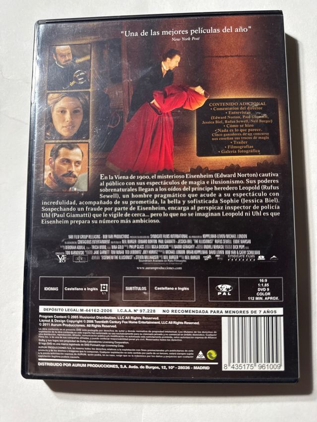El Ilusionista DVD (Español)