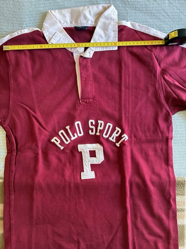 Polo Ralph Lauren Manga Larga Roja y Blanca-