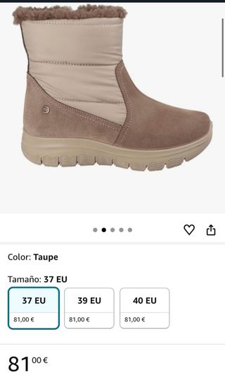 Botines de piel beige/marrón talla 41