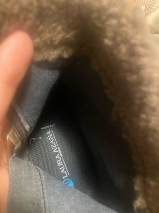 Botines de piel beige/marrón talla 41