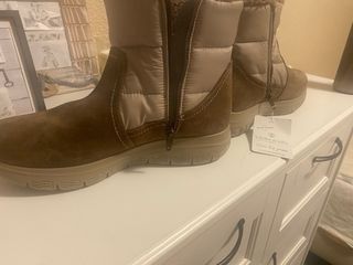 Botines de piel beige/marrón talla 41