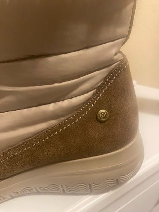 Botines de piel beige/marrón talla 41