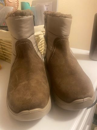 Botines de piel beige/marrón talla 41