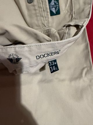 Pantalones Dockers Chino Talla 33x34 Beige