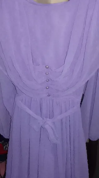 Vestido lila largo