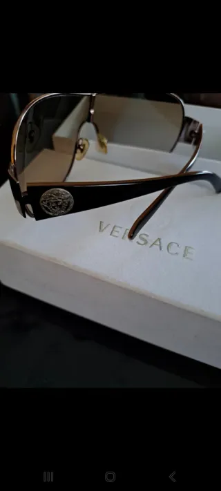 Gafas de sol Versace Marrón y Dorado