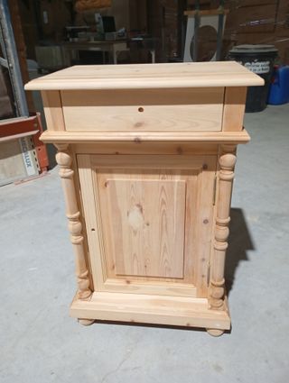 Mesita Noche Pino Rústica Madera Maciza