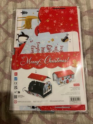 Casetta Natale Cartone Sassi da Assemblare NUOVA