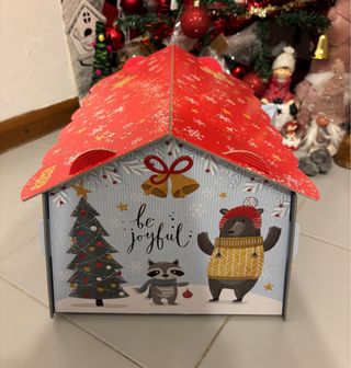 Casetta Natale Cartone Sassi da Assemblare NUOVA