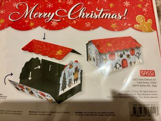 Casetta Natale Cartone Sassi da Assemblare NUOVA