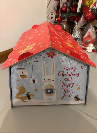 Casetta Natale Cartone Sassi da Assemblare NUOVA