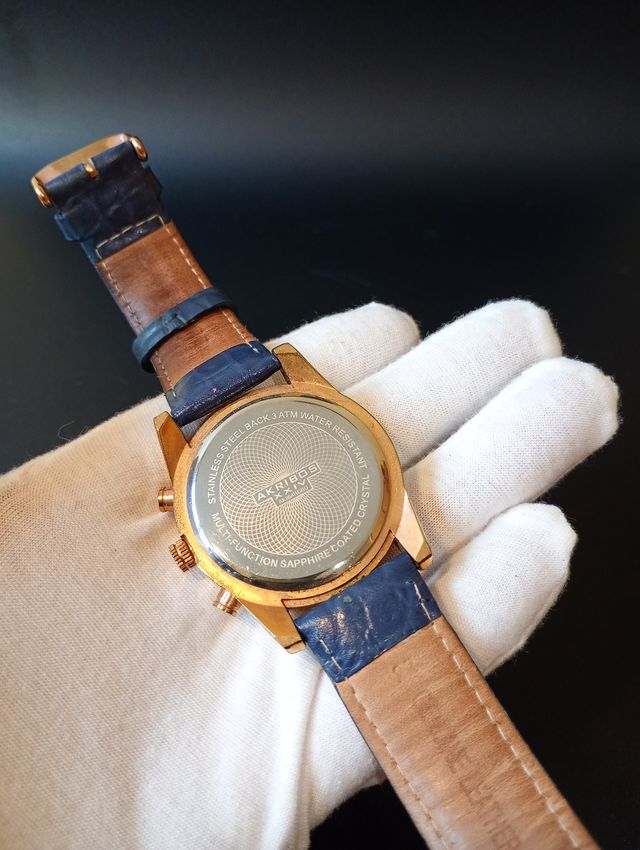 Reloj Akribos XXIV Azul y Dorado