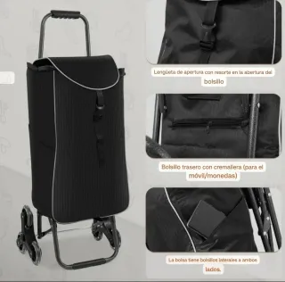 Carro de 40 L para la compra con silla NUEVO