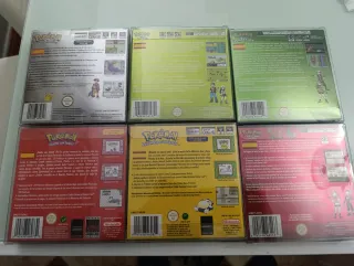 Pack 6 cajas de juegos Pokémon Gameboy GB Advanc
