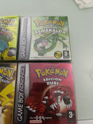 Pack 6 cajas de juegos Pokémon Gameboy GB Advanc