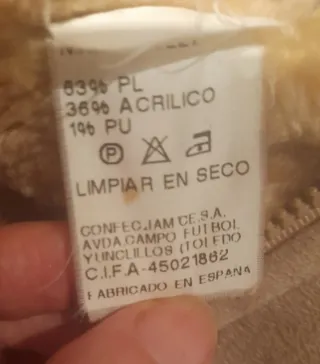 Chaqueton corto beige forrado