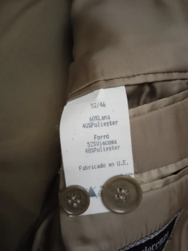 Traje de chaqueta hombre beige