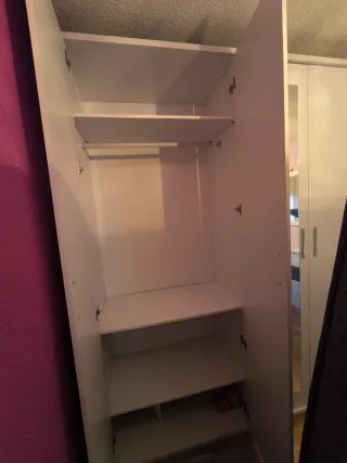 Armario de matrimonio blanco con espejos