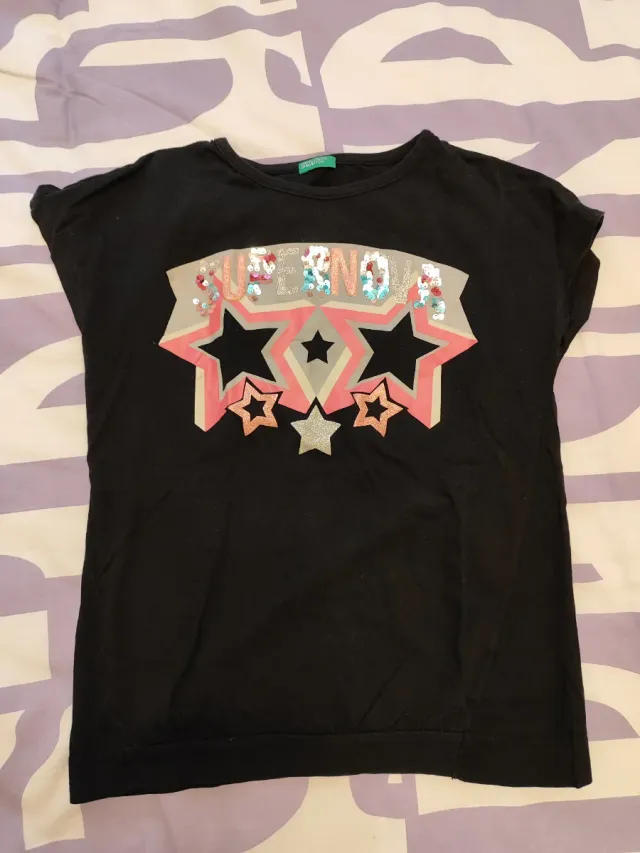 Camiseta Benetton Estrellas Talla 8-9 años