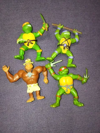 Lote Figuras PVC Años 80 Tortugas Ninja