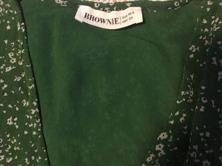 Falda y blusa Brownie verde estampado floral