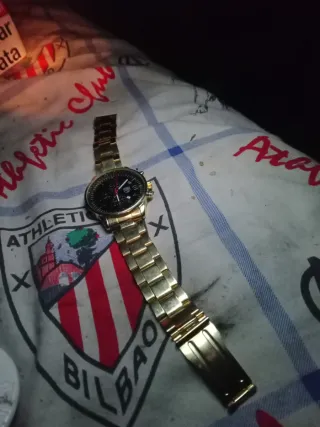 Reloj EYROS Acero Inoxidable Cuarzo Negro Dorado