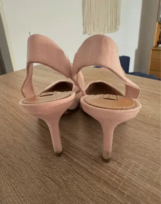 Zapatos tacón rosa palo Zara