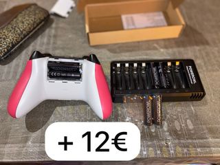 Mando xbox series S/X ROSA + Caja + Pilas Recarga