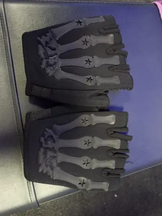 Guantes sin dedos esqueleto gym bici