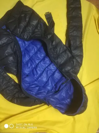 Chubasquero mujer celeste y azul